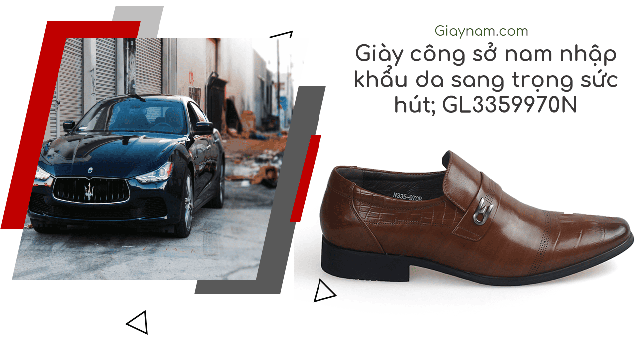 Giày lười công sở nhâp khẩu sdrolun màu nâu 2019; Mã số GL3359970N1
